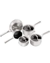 Ninja C65000UK ZEROSTICK Stainless Steel 5-Piece Pan Set 