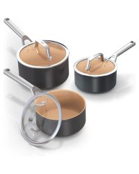 Ninja CW93000UK Extended Life Ceramic 3-Piece Saucepan Set