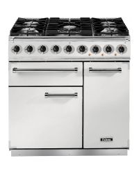 Falcon 900 Deluxe Range Cooker 90 Dual Fuel White F900DXDFWH/NM 82380