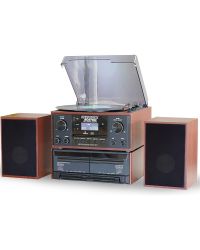 Steepletone Boston 5-in-1 Music System with CD Player Bluetooth Playback & USB Recording