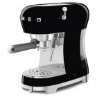 SMEG ECF02BLUK Black Espresso Coffee Machine with Steam Wand