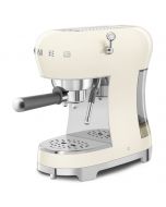 SMEG ECF02CRUK Cream Espresso Coffee Machine with Steam Wand 