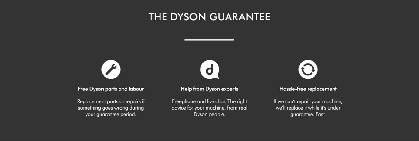 Dyson Vacuum cleaner guarantee